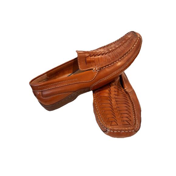 Giorgio Brutini Woven Leather Loafers Metro Basket Weave Mens Driving Shoes 9.5M main image 6